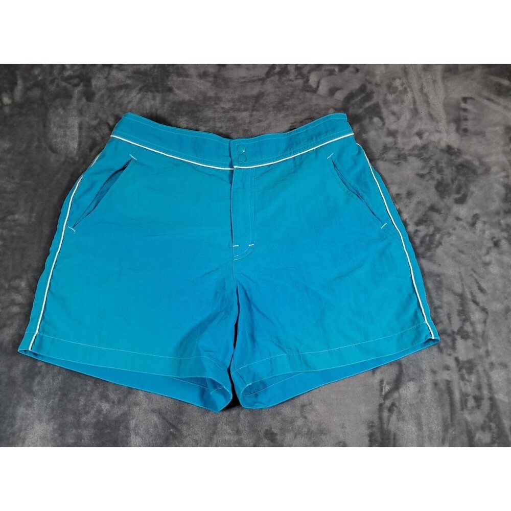 Vintage Catalina Unlined Swim Shorts Ladies M Tropic Teal